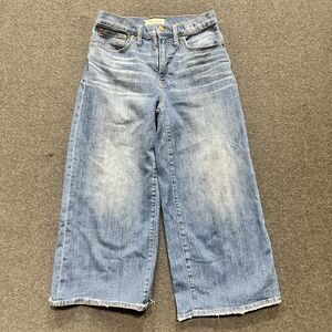 Madewell Jeans Womens 26 Wide Leg Crop Medium‎ Wash Denim